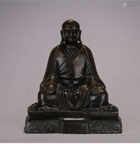 A Tibetan copper budda statue