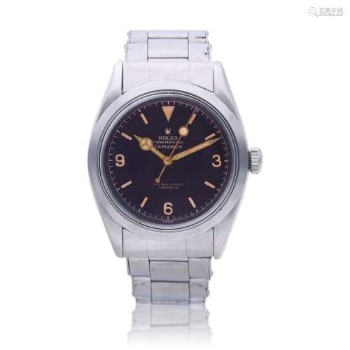 Reference 6610 Explorer A stainless steel automatic wristwat...
