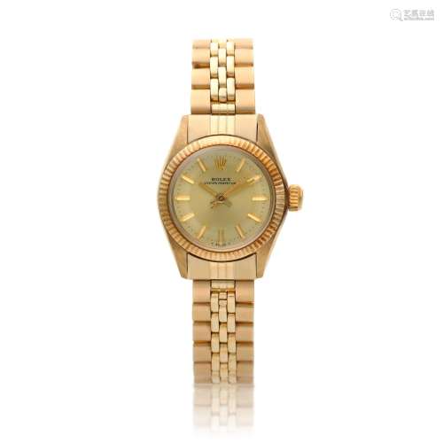 Reference 6719 Oyster Perpetual, A yellow gold automatic wri...