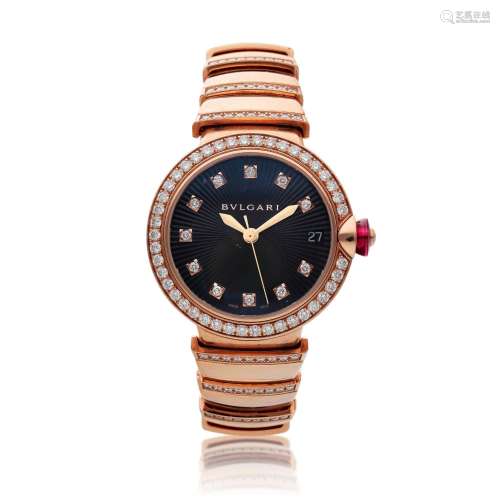 Reference LUP 33 G Lucéa, A pink gold and diamond-set bracel...