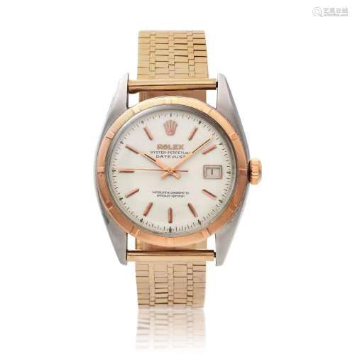 Reference 6075 Datejust, A stainless steel and pink gold aut...