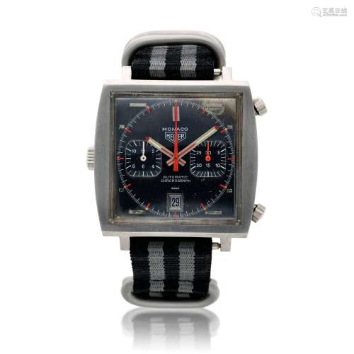 Reference 1133 Monaco, A stainless steel chronograph wristwa...