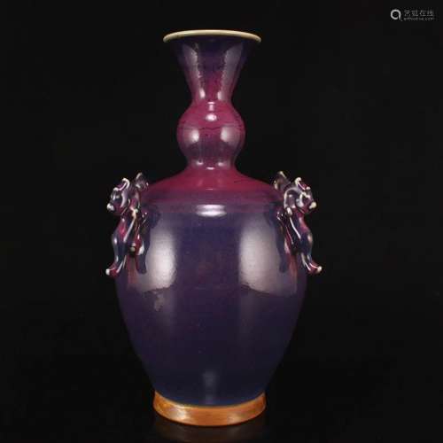 Chinese Variable Glaze Jun Kiln Porcelain Vase