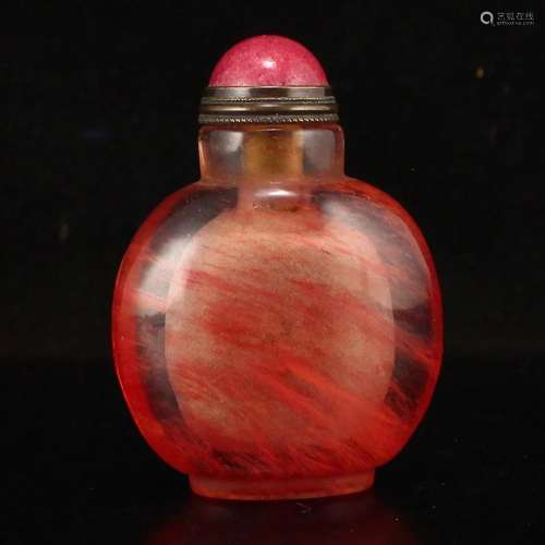 Vintage Chinese Crystal Snuff Bottle