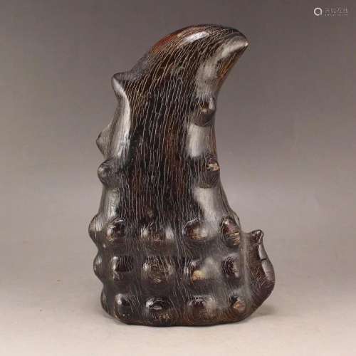 Vintage Ox Horn Statue