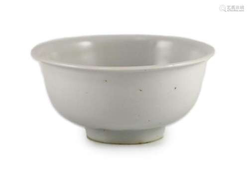 A Chinese white glazed bowl, mid-Ming dynasty, 15th/16th cen...