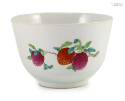 A Chinese famille rose ‘fruit sprig’ deep bowl, Qianlong mar...