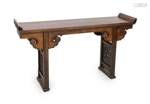 A Chinese elm and cypress wood altar table, 17th/18th Centur...