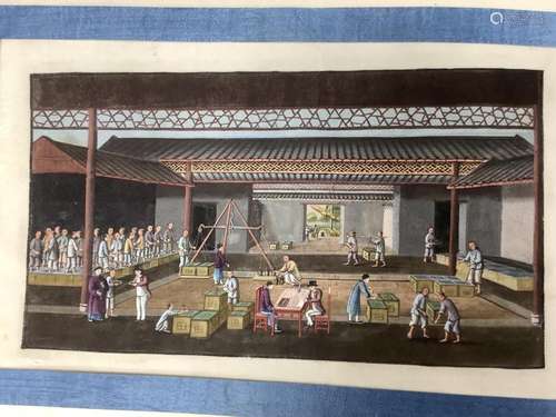 An album of eleven Chinese ‘tea production and trading’ pith...