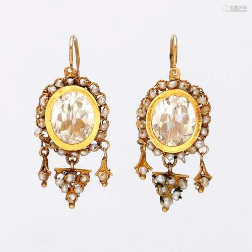 Mallorcan earrings, late 19th Century - early 20th Century.