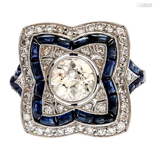 Art Deco sapphires and diamonds ring.