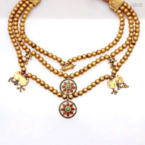 Tibetan gold necklace.