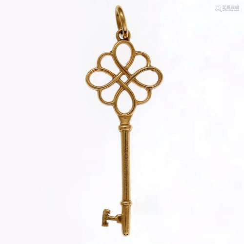 TIFFANY & CO. Pendant in the shape of a Knot key.