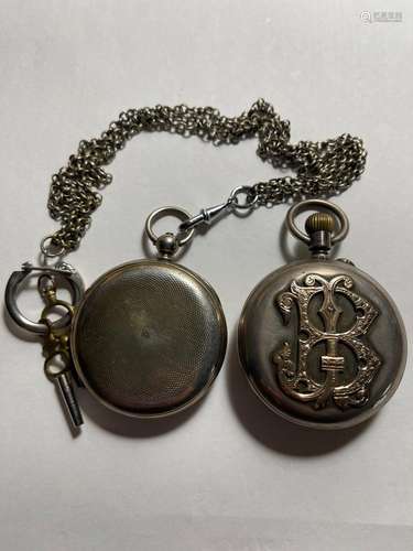 Two 19th century silver men's pocket watches.