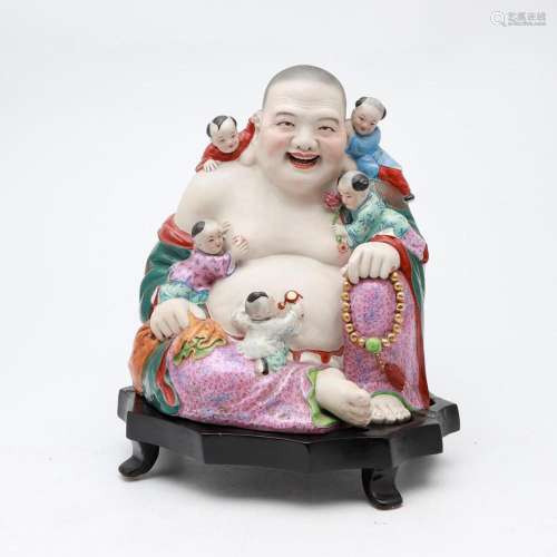"Buddha of happiness", Chinese porcelain sculpture...