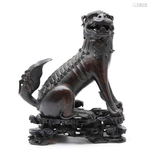 Chines censer in the shape of a Buddhist lion, 17th-18th cen...