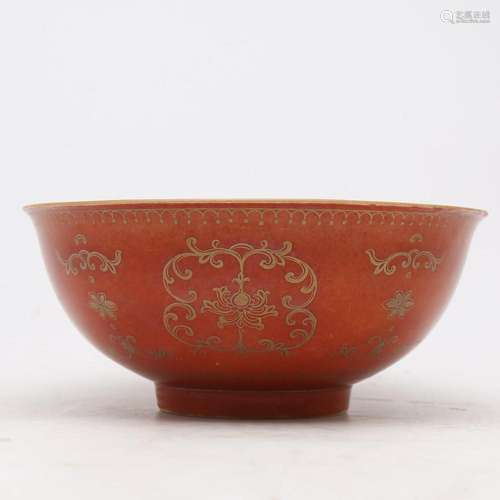 Chinese bowl in "kinrande"-like porcelain, 20th Ce...