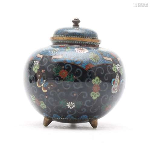 Japanese "koro" jar in "cloisonné" ename...