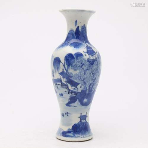 Chinese blue and white porcelain vase, late 19th - early 20t...