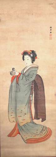 JAPANESE SCHOOL, EARLY 20TH CENTURY. Courtesan.