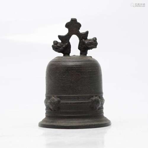 Chinese bronze temple bell, probably Ming, 17th Century.