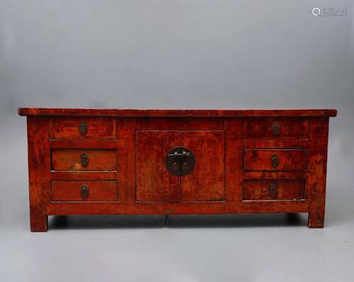 Chinese sideboard cabinet in lacquered wood, late 19th Centu...