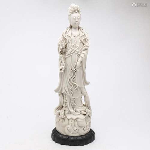 "Guanyin", Chinese sculpture in “Blanc de Chine” p...