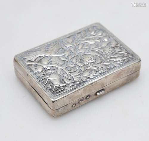 Chinise snuff box in silver, first half of the 20th Century.