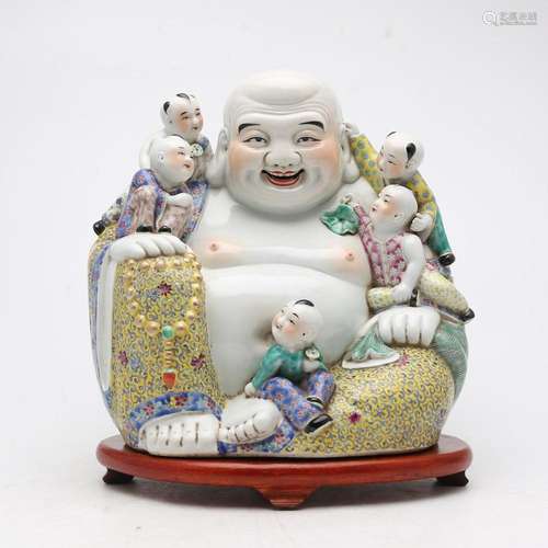 "Buddha of happiness", Chinese porcelain sculpture...