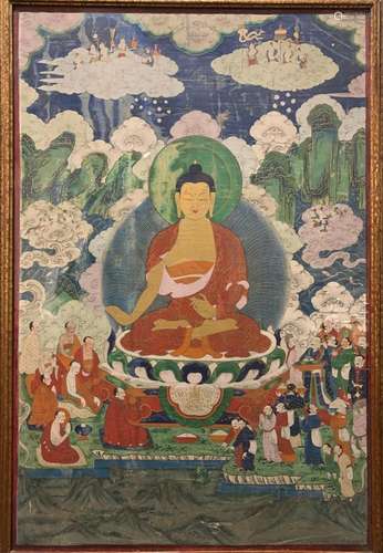 TIBETAN SCHOOL, 19TH CENTURY. "Shakyamuni" Buddha.