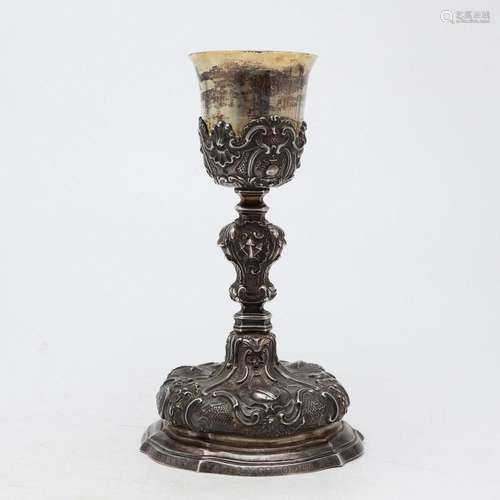 Rococo-style chalice from Barcelona in silver, second third ...