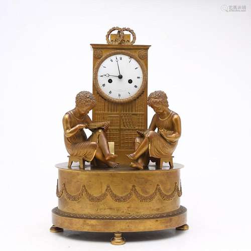 Empire-style table clock by Leroy Royal Palais, first half o...