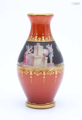 Baccarat opaline vase, circa 1860.