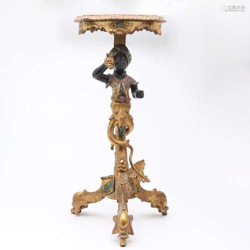 Venetian "blackmoor" candle holder or “torchère”, ...