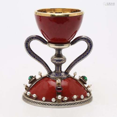 Replica chalice of the so-called "Holy Grail" of V...