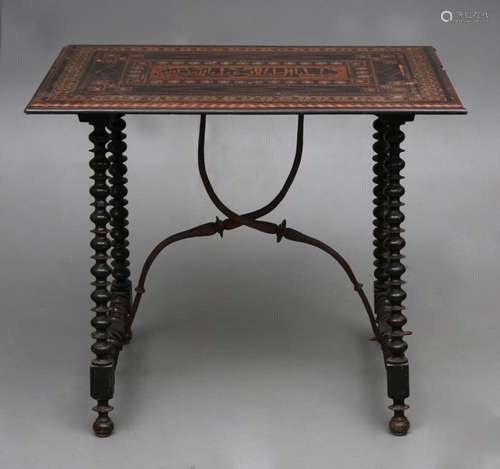 Granadian table with inlaid in block inlay, from the beginni...