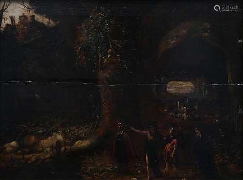 ROMBOUT VAN TROYEN. Historical scene in a landscape.