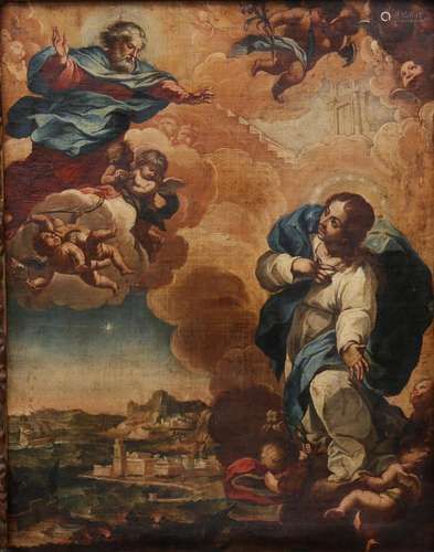 CATALAN SCHOOL, 18TH CENTURY. The Immaculate interceding for...