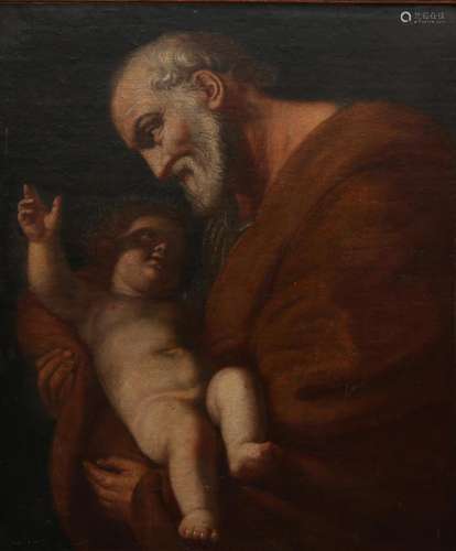 ITALIAN SCHOOL, 17TH CENTURY. Saint Joseph with the Child.