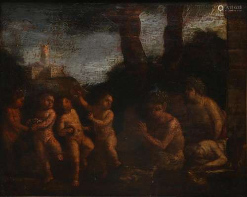 ITALIAN SCHOOL, PROBABLY 17TH CENTURY. Bacchic party.