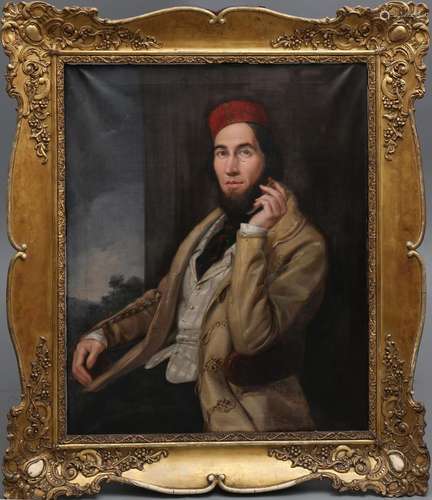 CATALAN SCHOO, CA. 1840. Portrait of a young man.