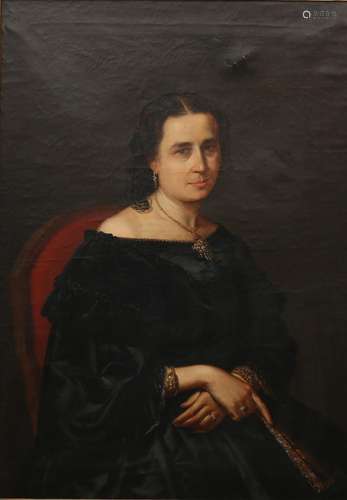 SPANISH SCHOOL, MID 19TH CENTURY. Lady portrait.