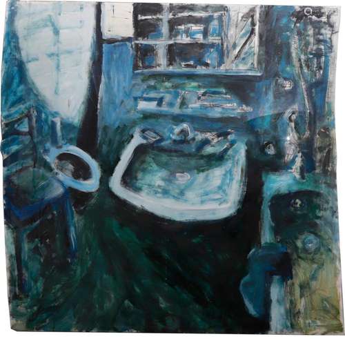 JAVIER MARISCAL. Blue bathroom. (d)