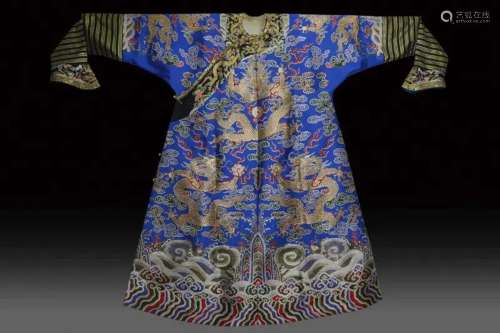 A Blue Ground Court Robe Chifu