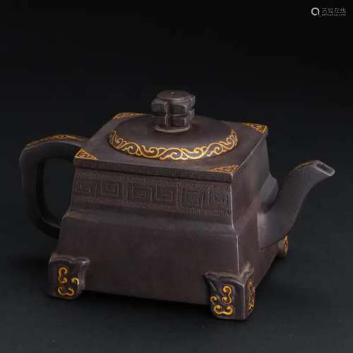 A Yixing-glazed Teapot