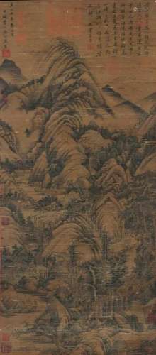 A Chinese Scroll Painting By Huang Gongwang