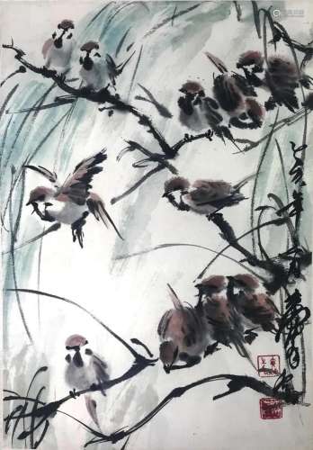 A Chinese Painting By Huang Zhou on Paper Album