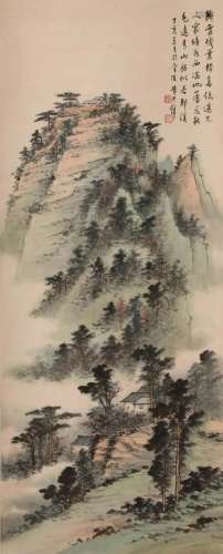 A Chinese Scroll Painting By Huang Junbi
