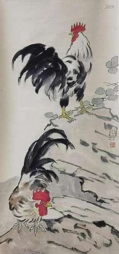 A Chinese Scroll Painting By Xu Beihong