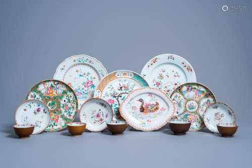 A VARIED COLLECTION OF CHINESE FAMILLE ROSE AND IMARI STYLE ...
